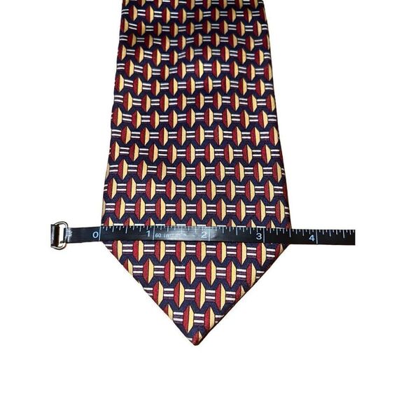 Bullock & Jones Geometic 100% Silk Handmade in England Neck Tie - Picture 2 of 5